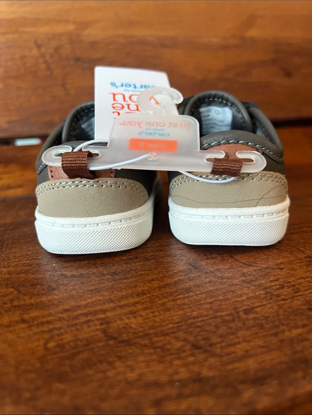 NWT Carter's Gray Toddler Sneakers with White Soles